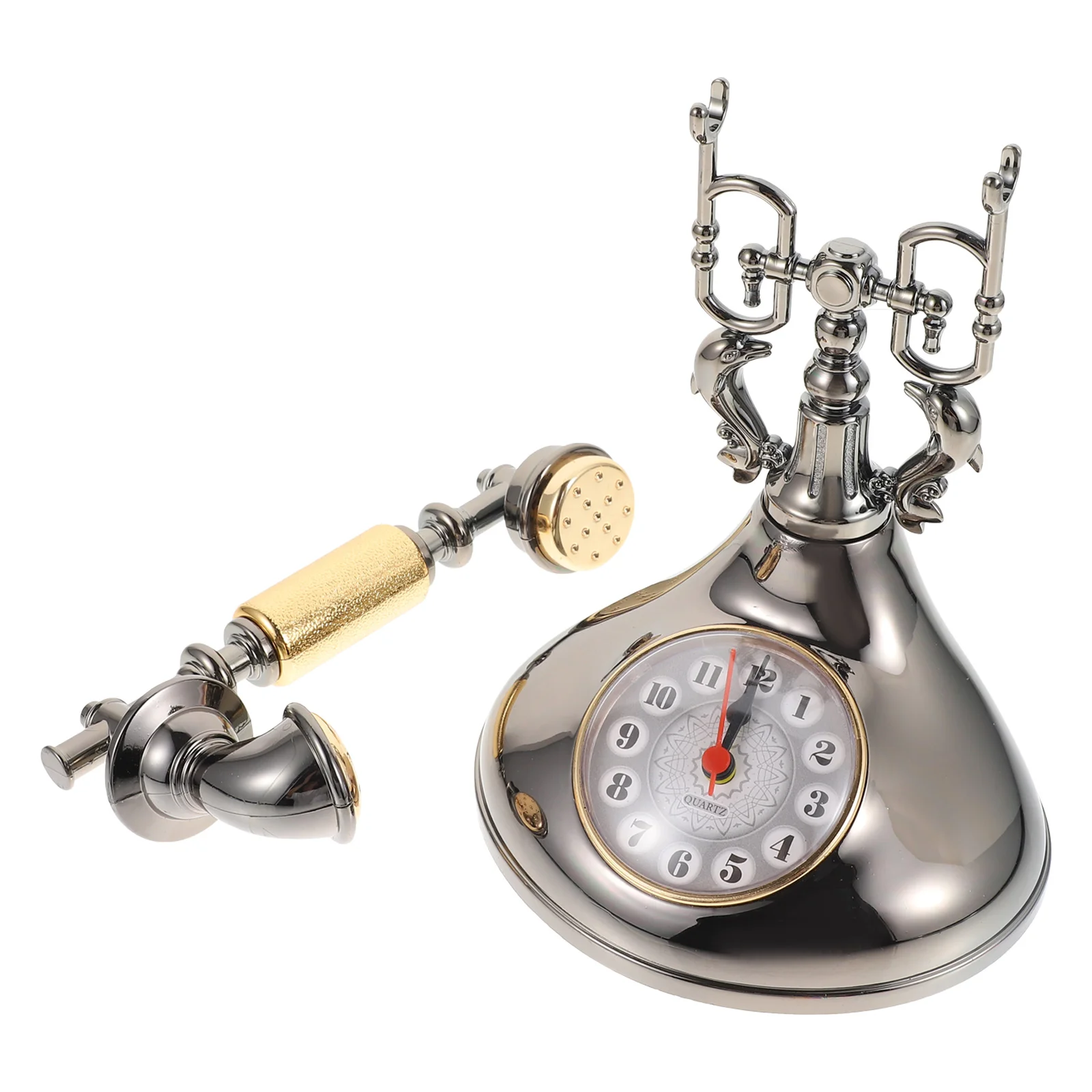 

Decorative Model Vintage Figurine Microphone Statue for Home Desk Decor Ornament Photograph Props
