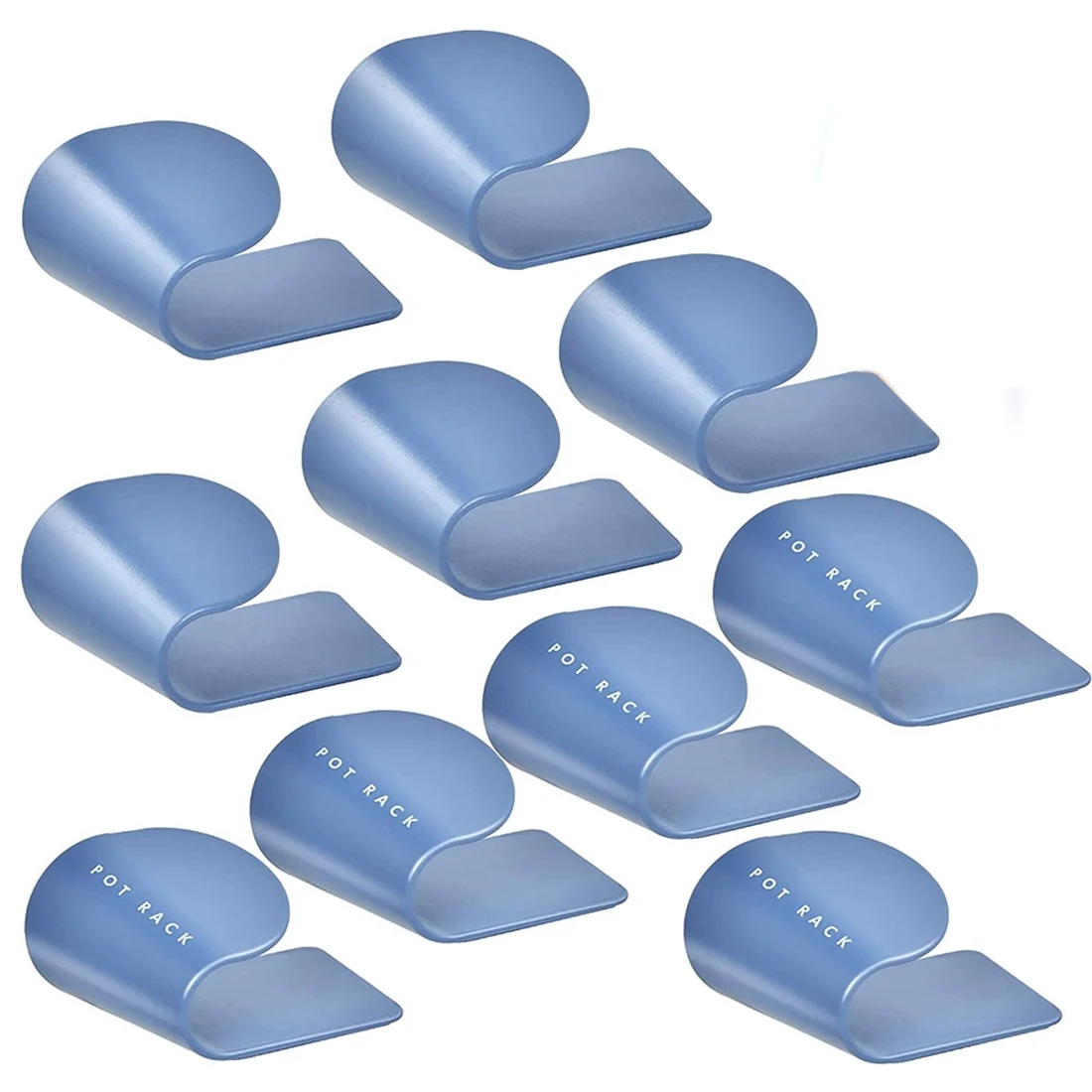 

6 Pairs of Wall Mount Pot Lid Organizer, Pot Cover Holder Rack, Adjustable Pot Lid Holder, Pot Lid Rack (Blue)