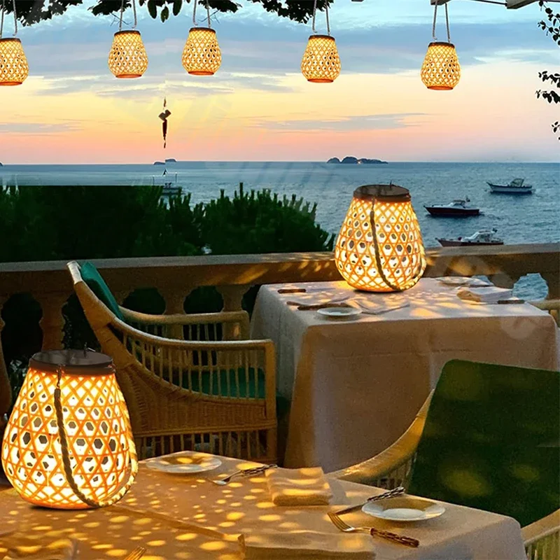 Наружные водонепроницаемые Подвесные светодиодные фонари на солнечной батарее