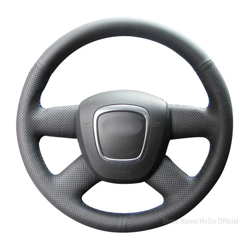 

Alcantara Suede Leather Steering Wheel Cover For Audi A4L A6L A8 Q7 Q5 2006-2012 2010 2011 Carbon Fiber Car Interior Accessories