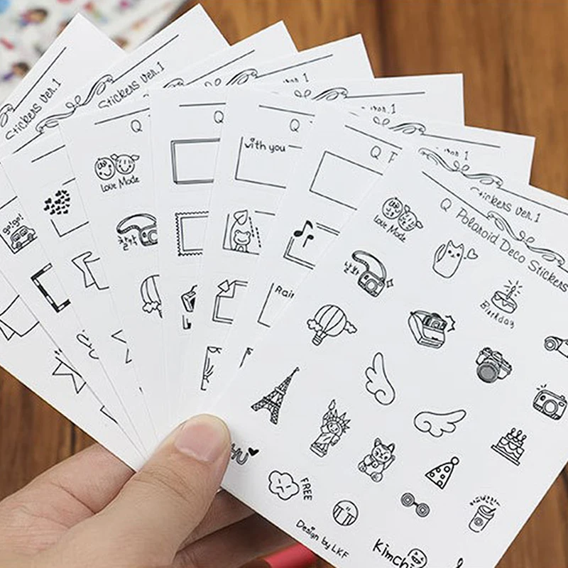 

6Sheets Calendar Paper Sticker DIY Scrapbooking Diary Album Decorative DIY Sticker Dialog Sticker for Kids Office Stationery