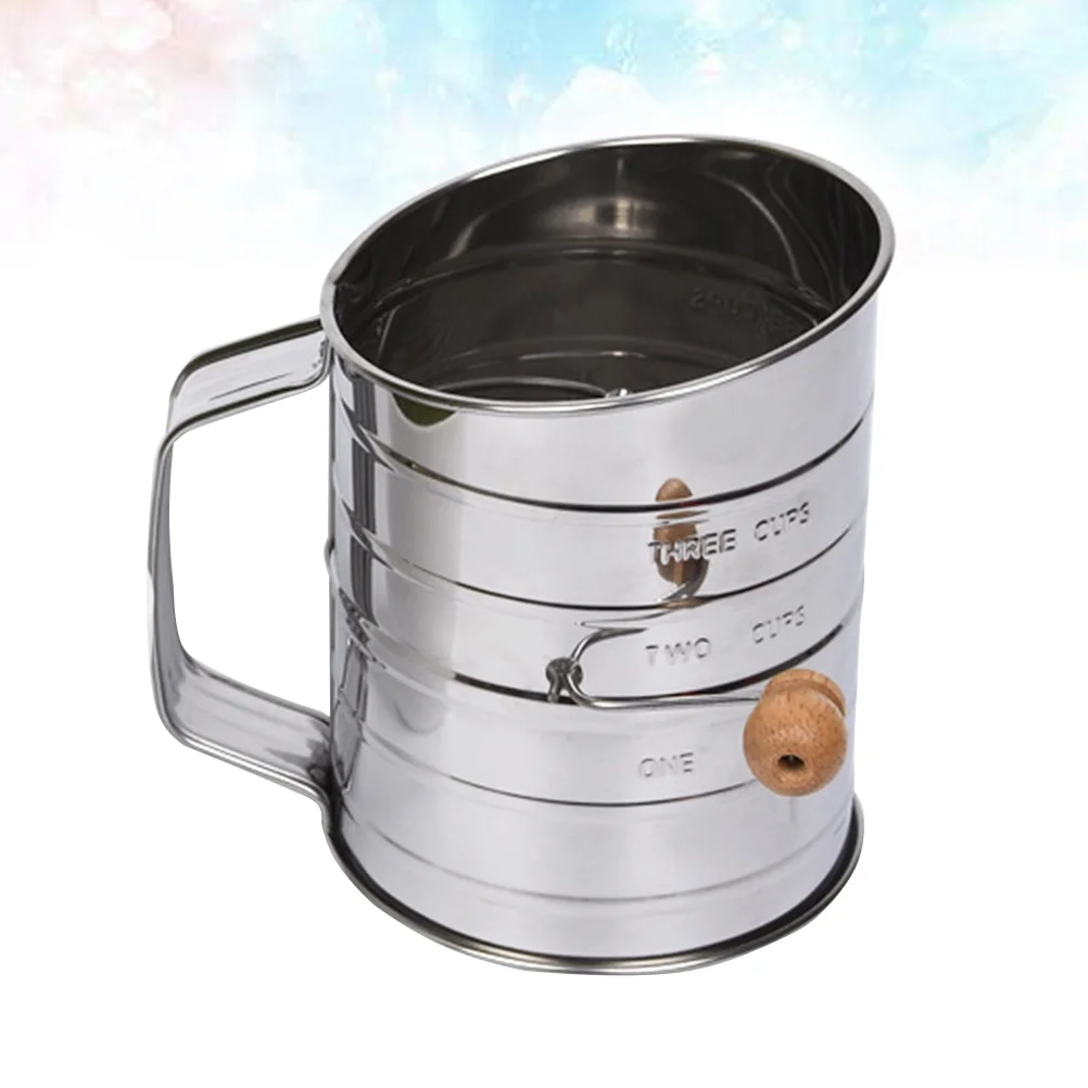 

Sifter Flour Sifting Sieve Strainer Baking Mesh Steel Stainless Pasta Cake Cup Kitchen Pan Filter Net Sugar Powdered Metal Hand