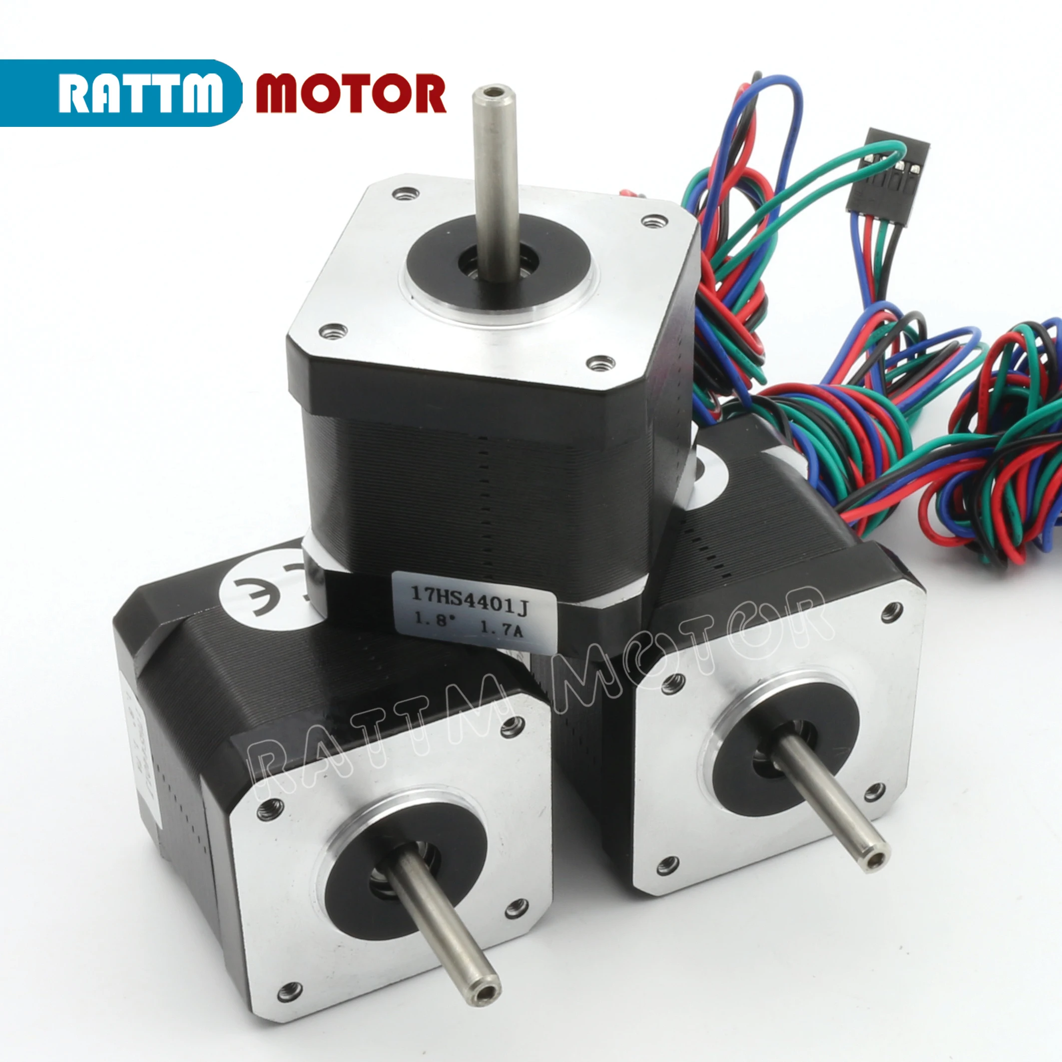 Шаговый электродвигатель 17HS4401J Nema17 1 7a/40 мм/78oz-in для ЧПУ 3D-принтера с проводным