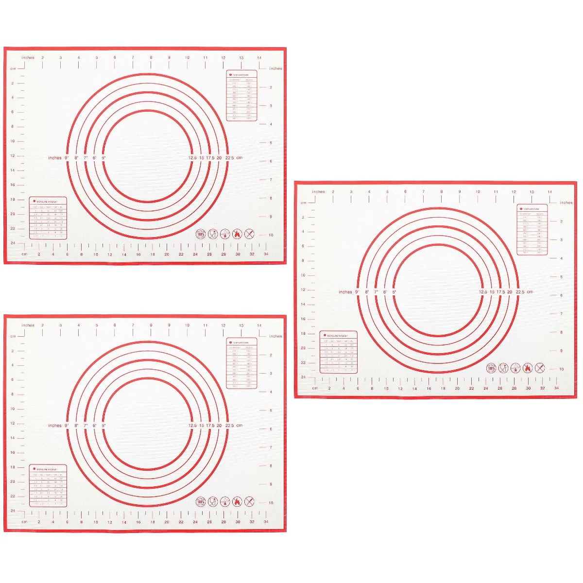 

Kneading Mat Rolling Silicone Baking Pastry Mats Dough Nonstick Countertop Bread Supplies