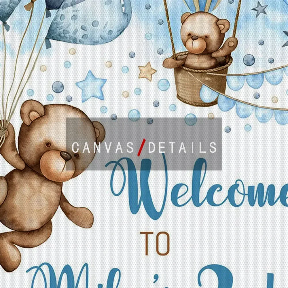 Индивидуальный постер с надписью Приветствия на день рождения мишка тедди