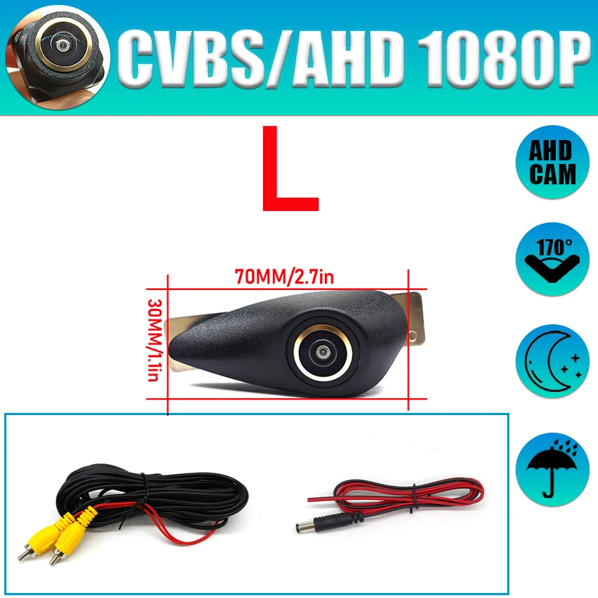 

Автомобильная передняя камера с логотипом AHD 1080P для Hyundai NF Sonata i45 H350 Grand Starex H1 H-1 ix25 ix35 Creta Sport Veloster Xcent Venue