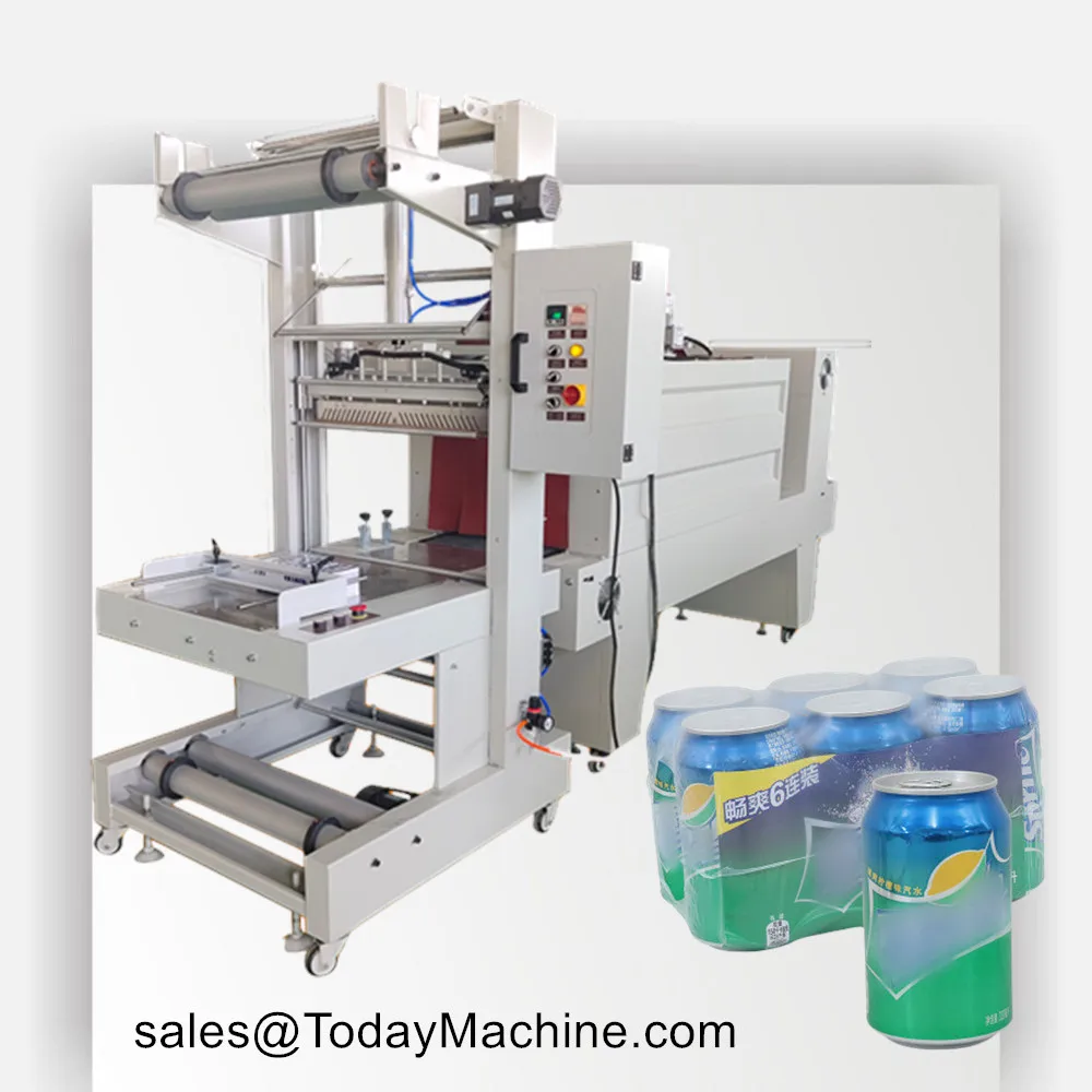 

Automatic Feeding Water Pet Bottle PE Film Wrap Packing Machine 220V Single Phase Heat Tunnel Shrink Packing Machine