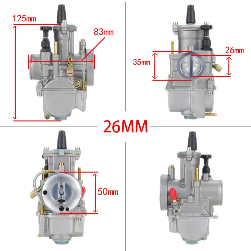

Мотоциклетный карбюратор с бесплатной струей для Keihin KOSO PWK 24 26 28 30 32 34 мм 2T 4T ATV Quad Go Kart Dirt Bike Scooter 50-250cc