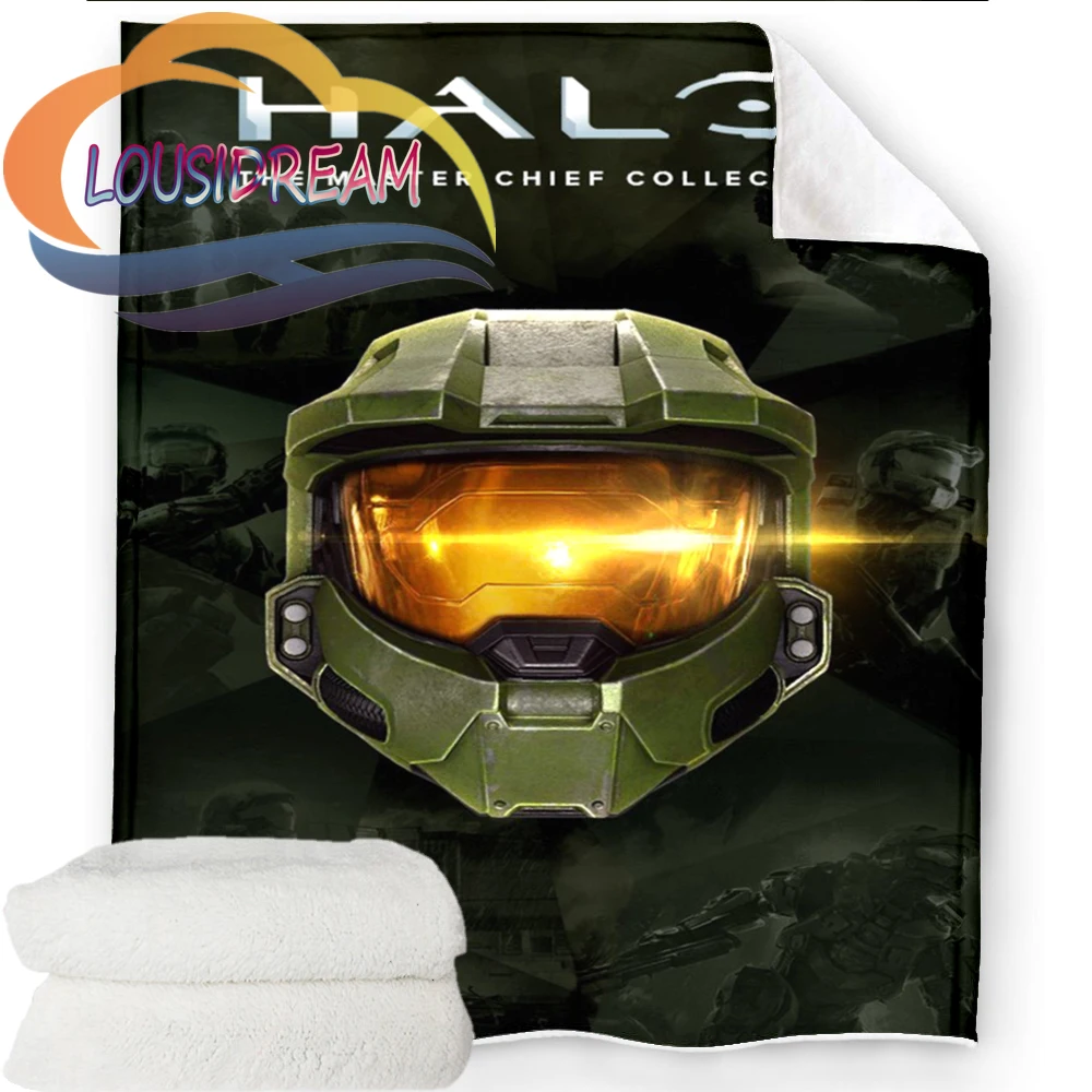 

Retro Game Halo reach wars Wool Blanket Flannel Warmth Soft Plush Sofa Bed Throwing Blanket Children's Blanket
