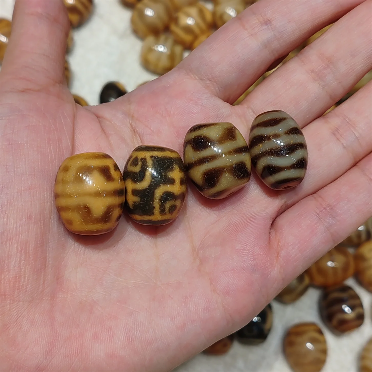 1 шт./партия бусины из натурального агата Dzi Dallor 20 х15 мм