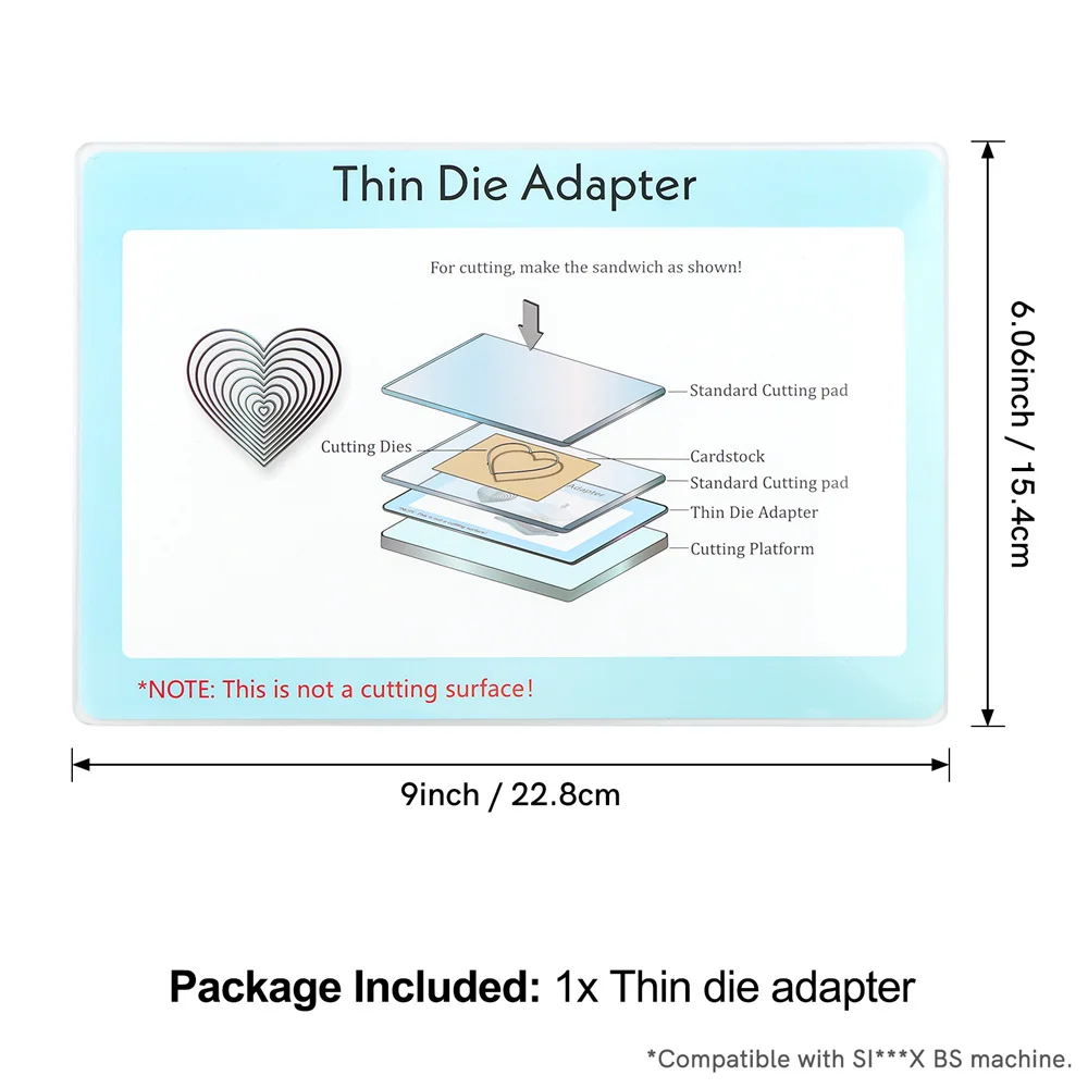 Пластиковая режущая пластина 22 8x15 4 см портативная машина для высечки и тиснения