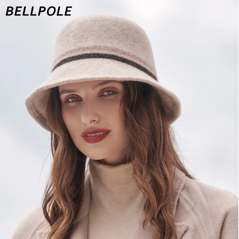 

Женская зимняя Панама BELLPOLE, модная Роскошная фетровая шляпа для рыбалки в повседневном стиле, зимние шляпы для женщин 2022