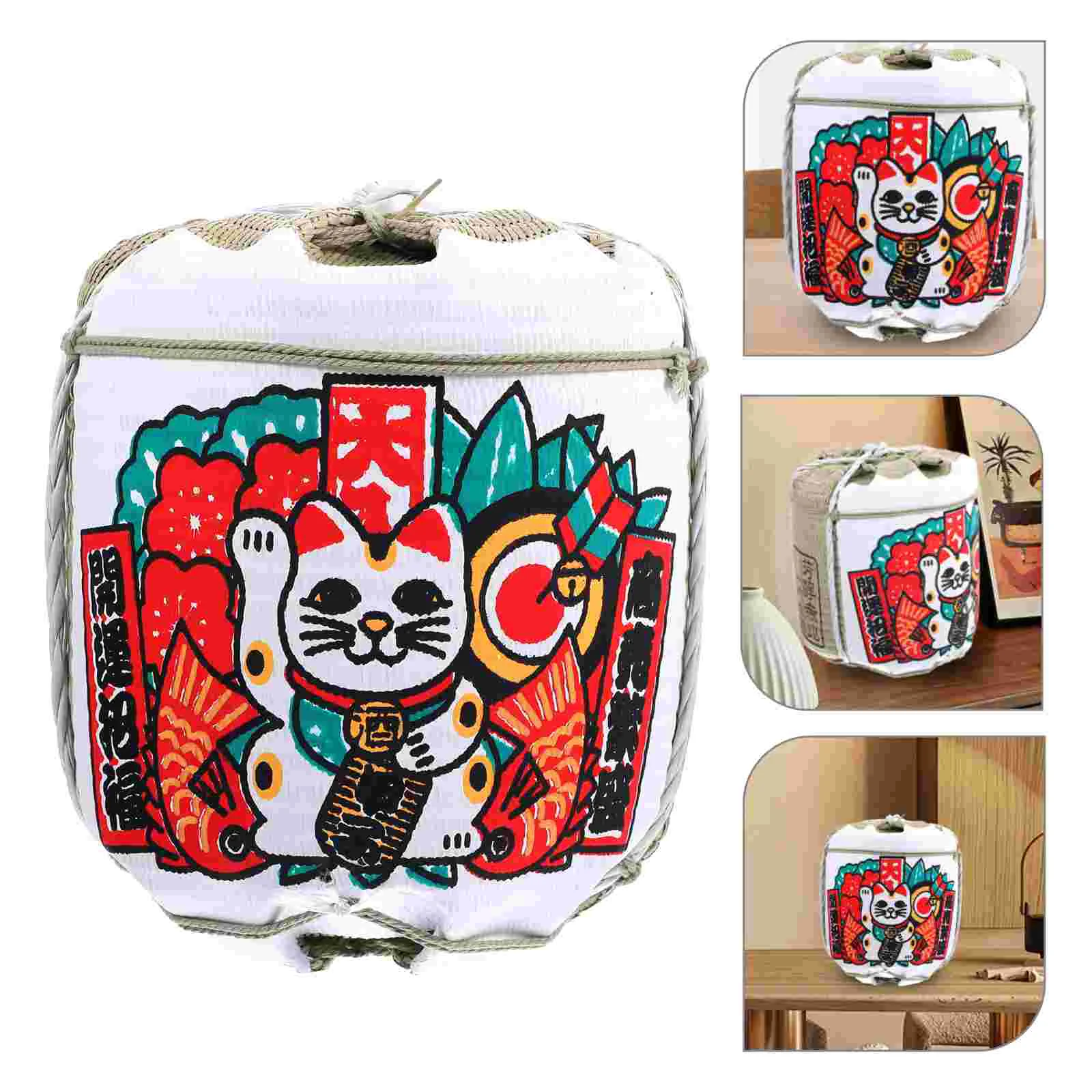 Японский декор Саке Бочка Украшение Украсить Фестиваль Декоры Реквизит