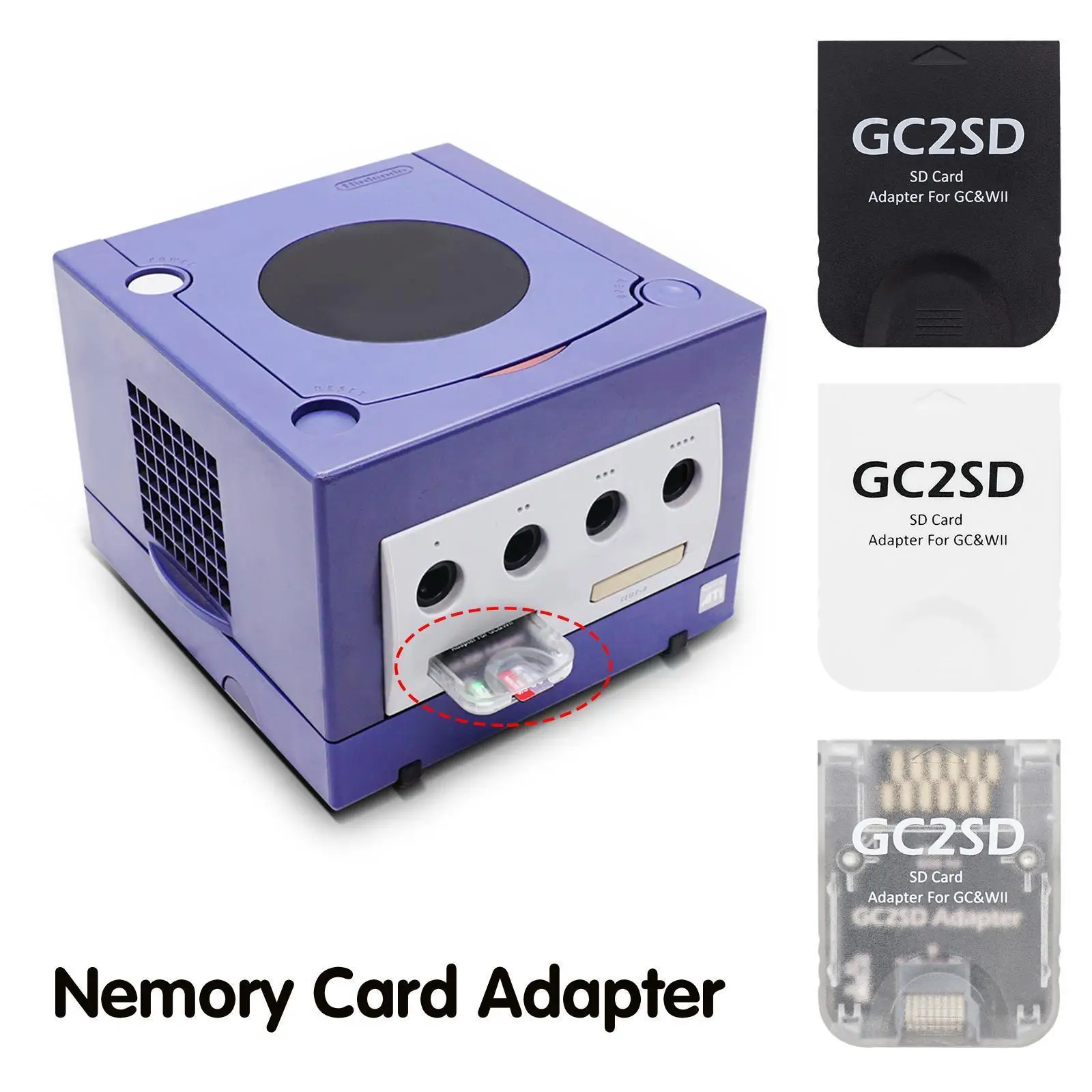 

GC2SD Micro SD Card Adapter Memory Card Adapter Swiss For Nintendo GameCube Wii Consoles SD2SP2 Memory Card Adapter A9R3