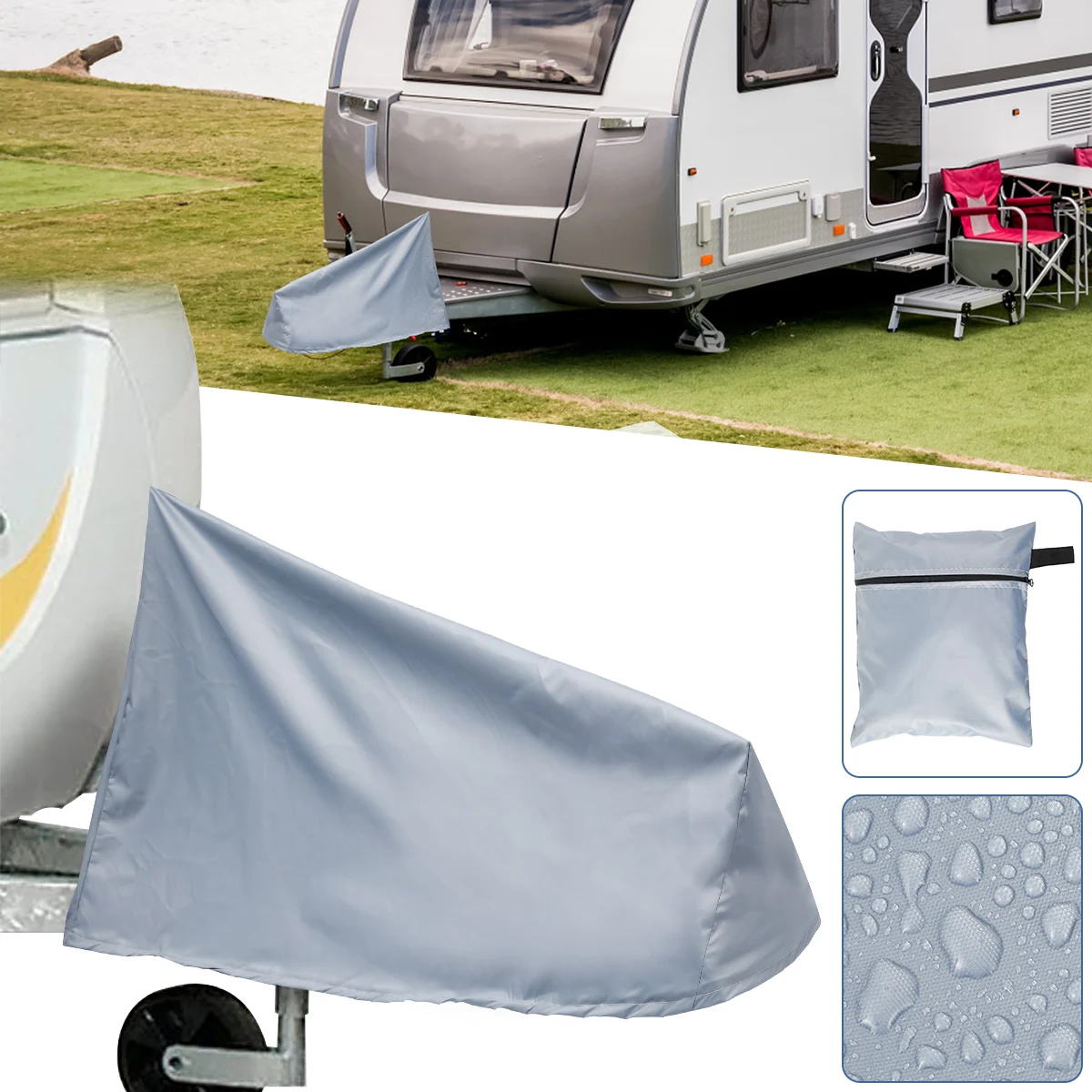 

Крышка для сцепки прицепа Универсальная крышка для домкрата прицепа Водонепроницаемая Пыленепроницаемая Защитная крышка для сцепного устройства воздухопроницаемая Тяжелая тяга