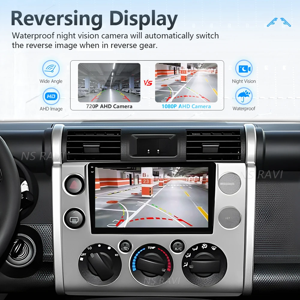 Фото Для Toyota FJ Cruiser J15 2006-2020: Мультимедийная система Carplay Auto Qualcomm DSP с Bluetooth, камерой 360° и беспроводным Android 16 на базе Snapdragon №5