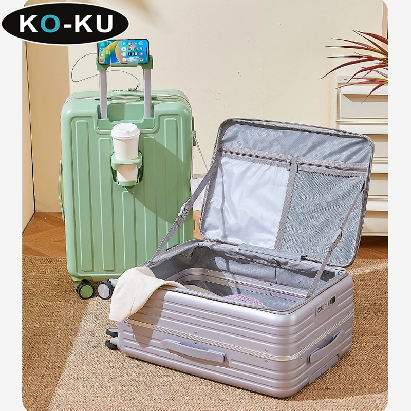 KO-KU Deep Warehouse Чемодан с алюминиевой рамой 26-дюймовый чемодан большой вместимости