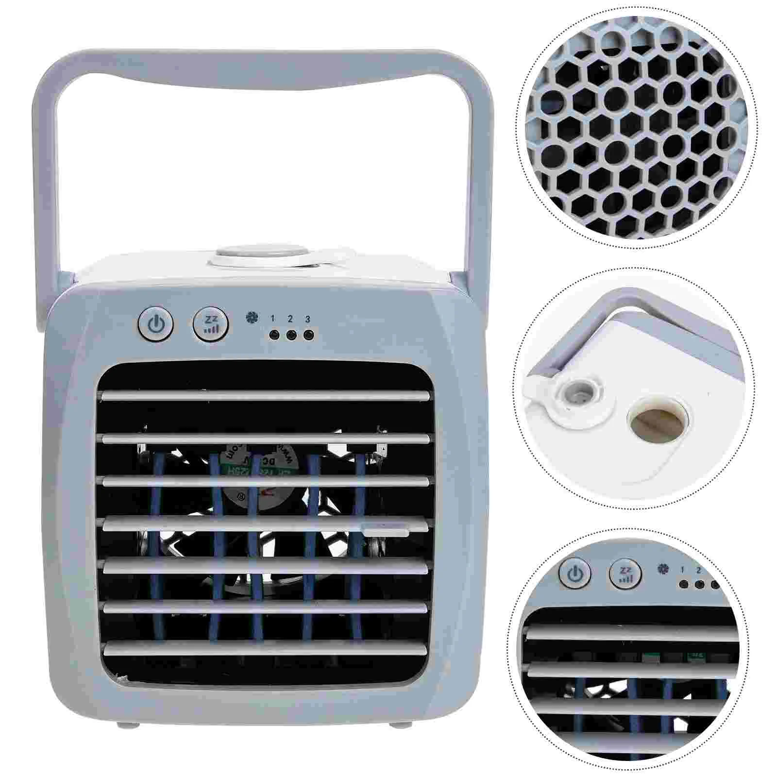 

Portable Air Cooler Home Fan Decorative Humidifiers Desktop Cooling Tool Birthday Gift Tabletop USB Office Plastic