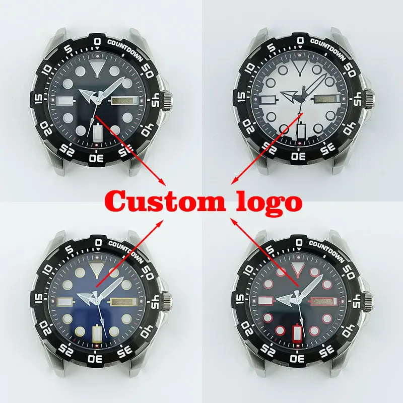

Чехол для часов 44 мм NH35 NH36 чехол с логотипом на заказ сапфировое стекло подходит для NH35 NH36 механизм из нержавеющей стали аксессуары для часов