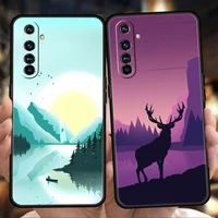 hand painted scenery soft phone case for oppo a12 a16 a74 a76 find x5 pro a54 a53 a52 a15 reno 6 7 se z a9 2020 pro 5g cover tpu