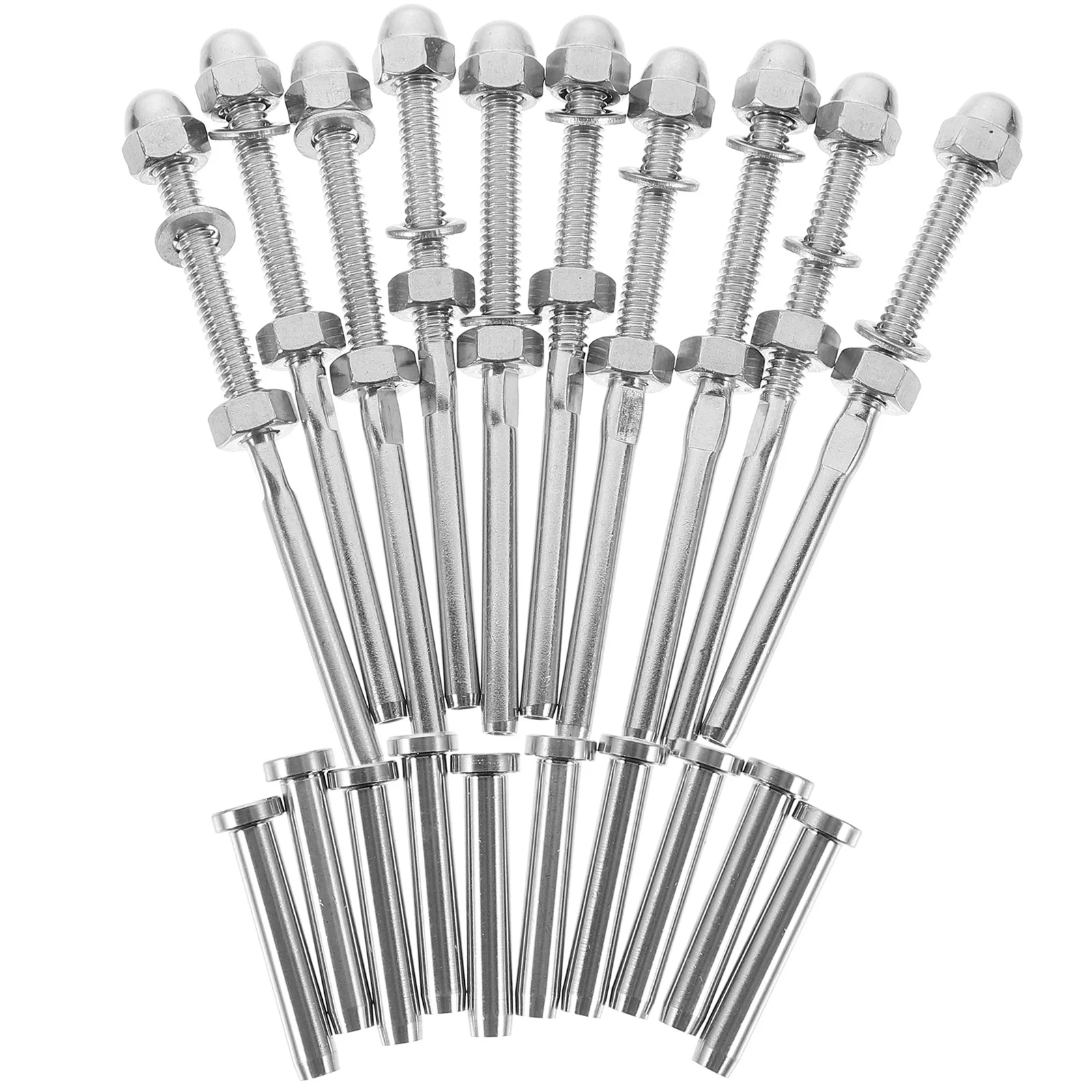 

10 Sets Replacement Swage Tensioner Steel Deck Railing Kit Stair Railing Cable Tensioner Stair Railing Kit Cable Railing Kit