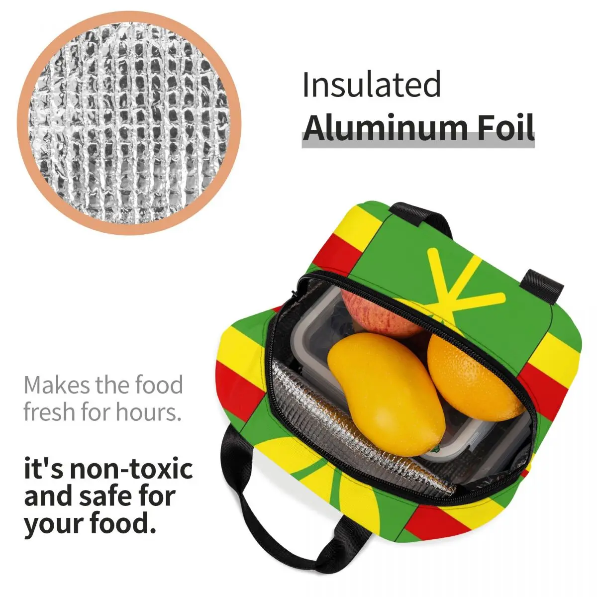 Kanaka Maoli сумки для обеда с флагом Гавайев изолированная коробка бенто портативная