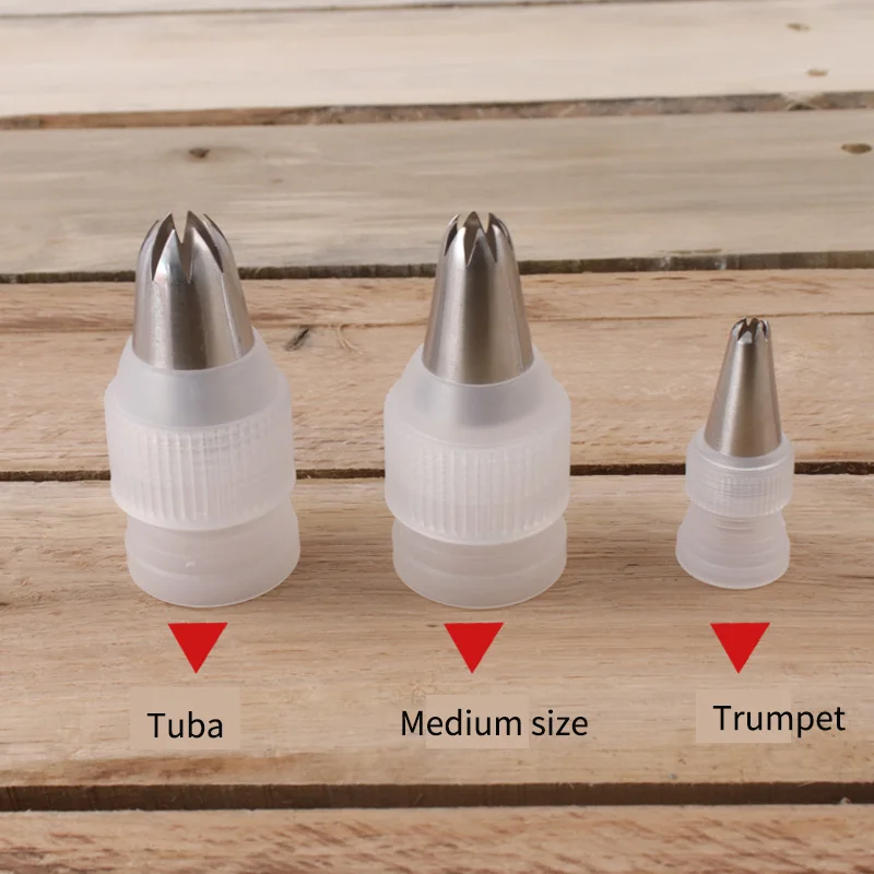 

Fancy mouthconverterLarge, medium, and small converterSqueeze bag