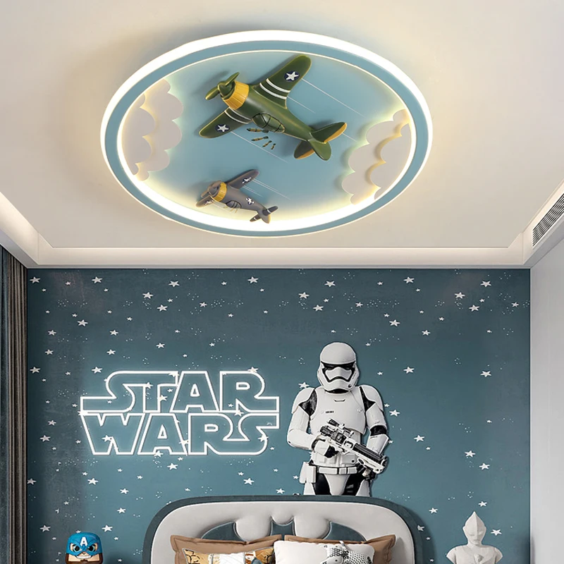 

Светодиодная потолочная лампа для детской комнаты, современный минималистичный круглый потолочный светильник для спальни, кабинета, самолета, комнатное декоративное освещение