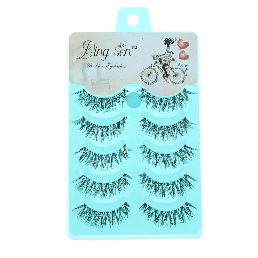 

New 5 Pairs Natural Soft Eye Lashes Makeup Handmade Thick Fake False Eyelashes