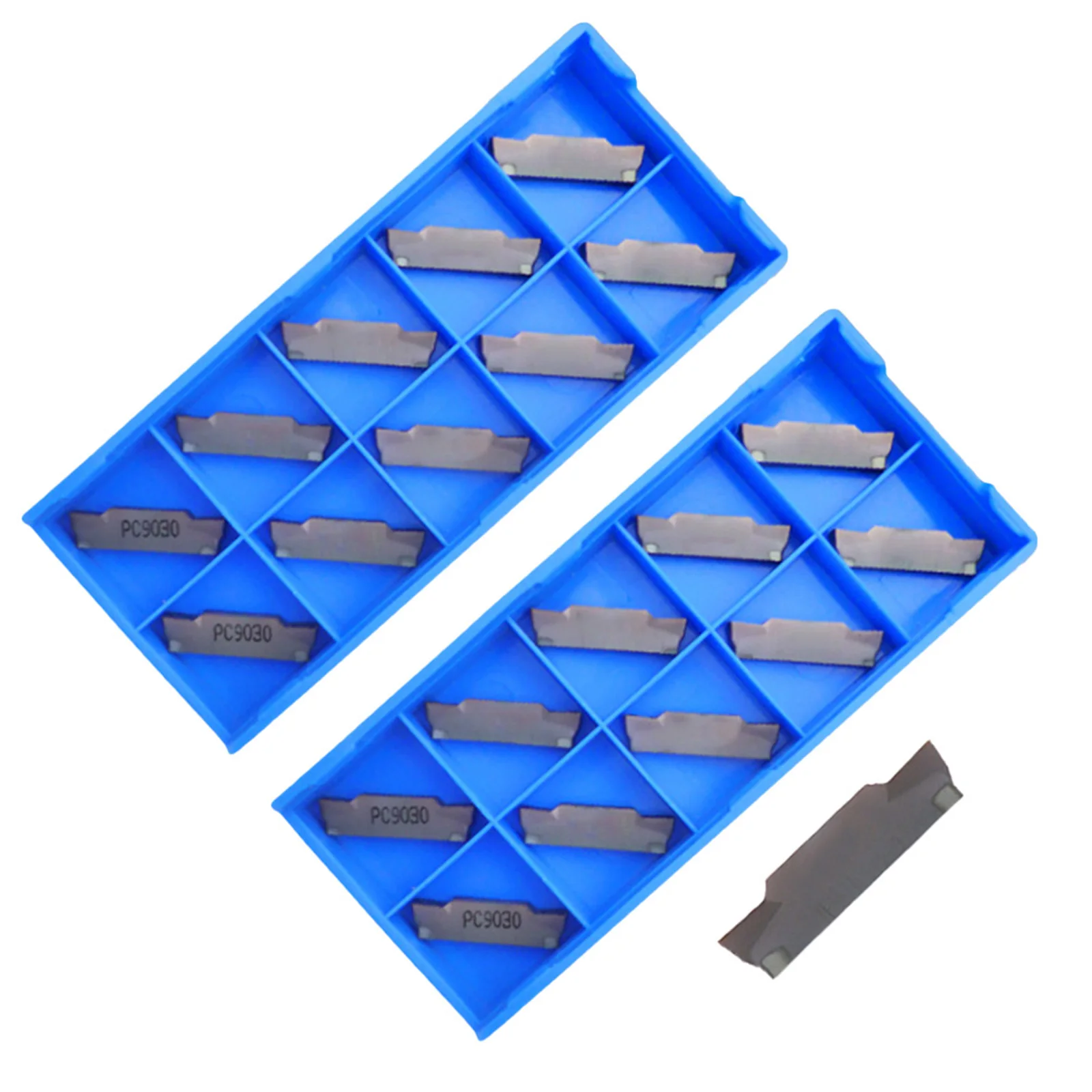 

20PCS MGMN200-G PC9030 CNC Carbide Inserts Kit Carbide Black CNC Lathe Blade Cutting For Semi-finishing Turning Tools Parts