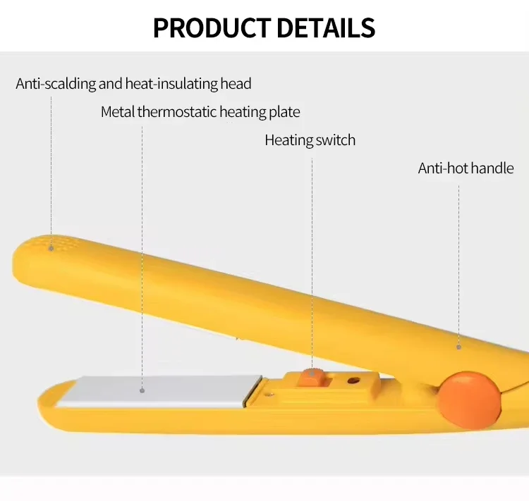 Мини-выпрямитель для волос 2 в 1 выпрямитель и щипцы завивки 100–240 В 20 Вт вилка