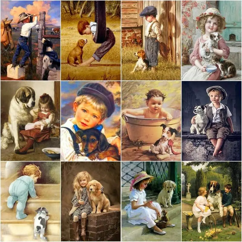 

Paint By Numbers Adults Kits On Canvas Oil Painting Acrylic Painting By Numbers Boy Girl HandPainted Modern Home Decor