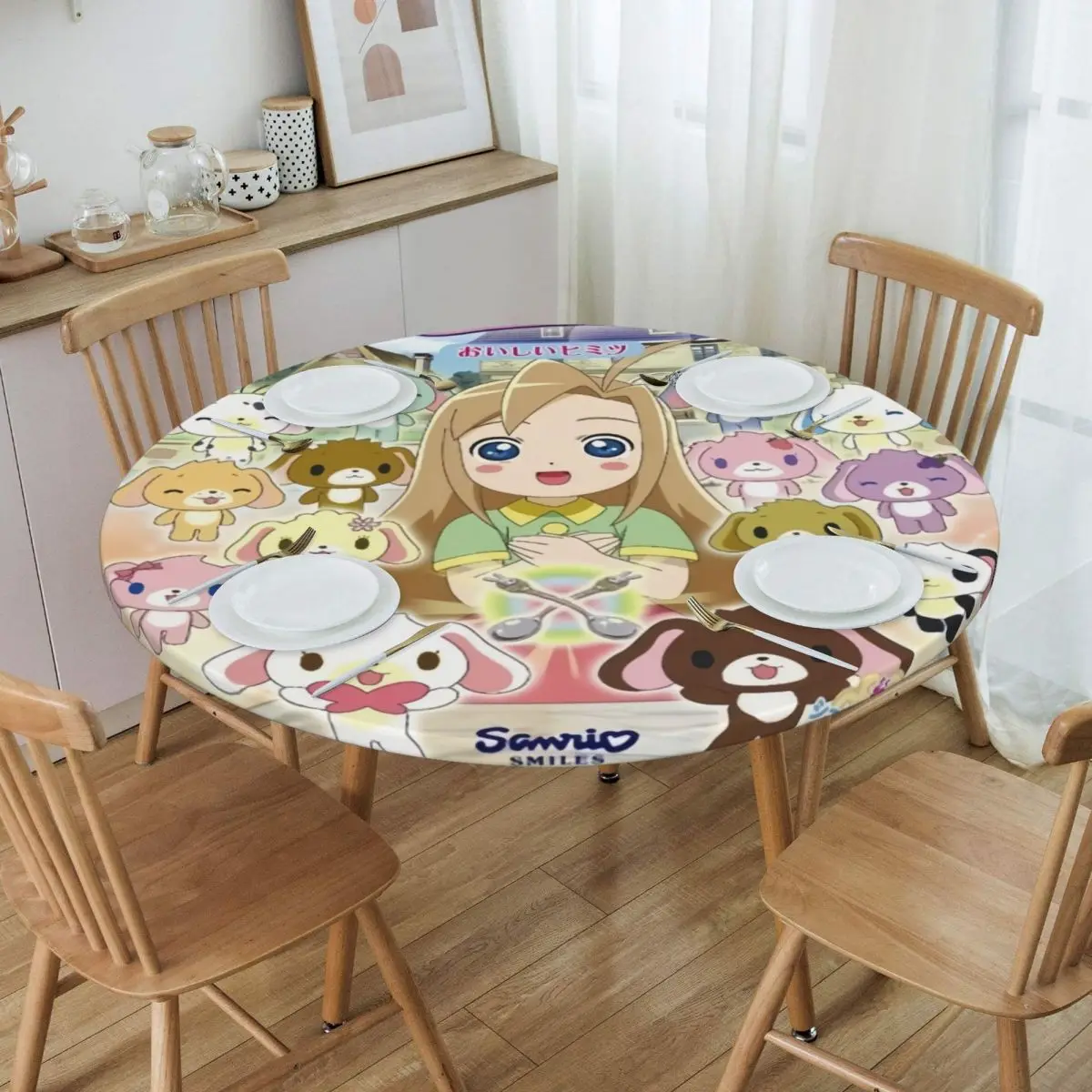 Круглая приталенная скатерть из мультфильма Disney сахарнис японское аниме
