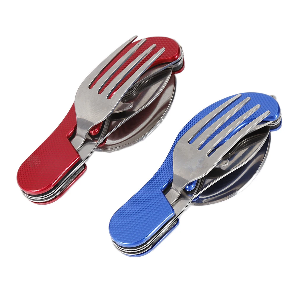 Многофункциональный набор посуды для кемпинга складная ложка пикника и барбекю