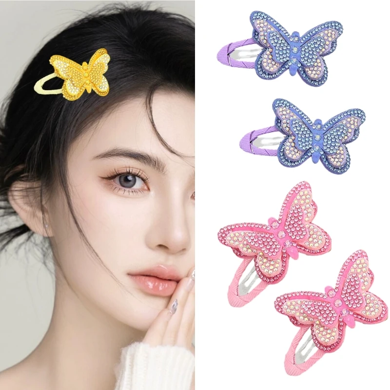 

Sparkling Butterfly Hair Clip for Kids Girl Y2K Dopamine Hairclip Bobby Pin Duckbill Clip Hair Barrettes for Side Bangs
