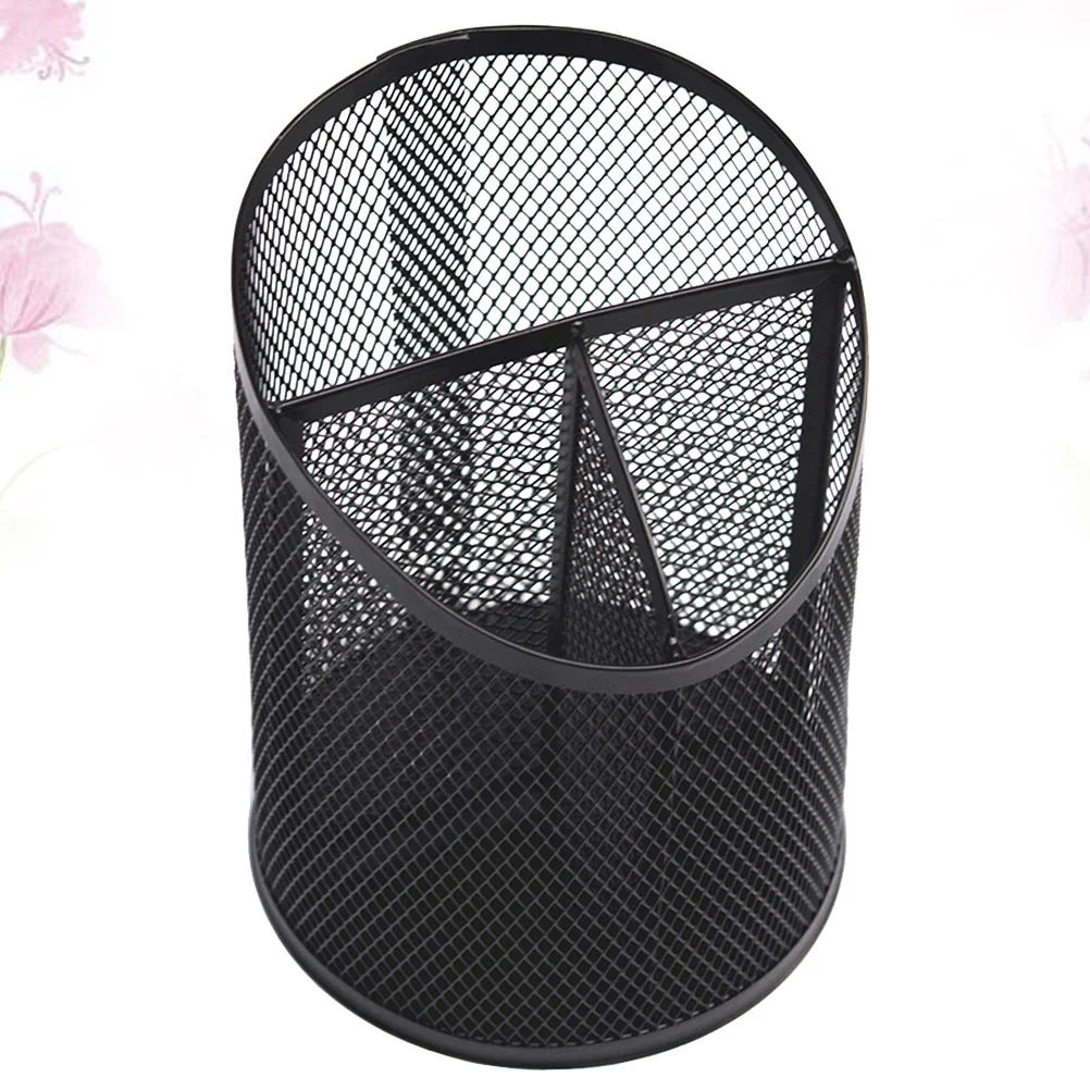 

Black Creative Cups Bevel Pen Container Metal Holder Desktop Storage Container Decoration Desk Organizer