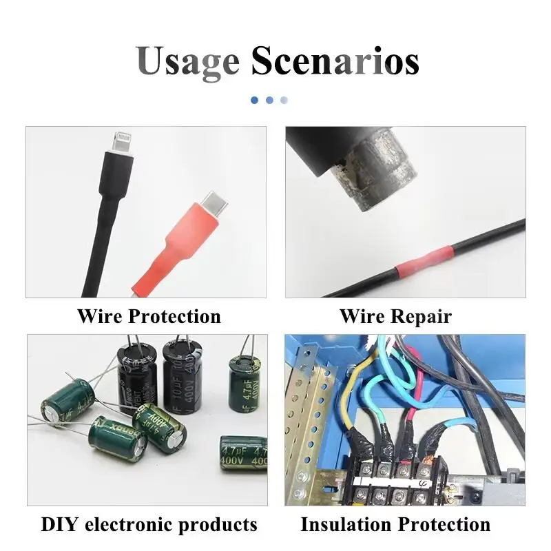 Термоусадочная трубка 1 6/2 4/3 2/4 8/6 4/7 9/9 5/12 7/15 4/19 1/25 4/30/30/39/50 мм