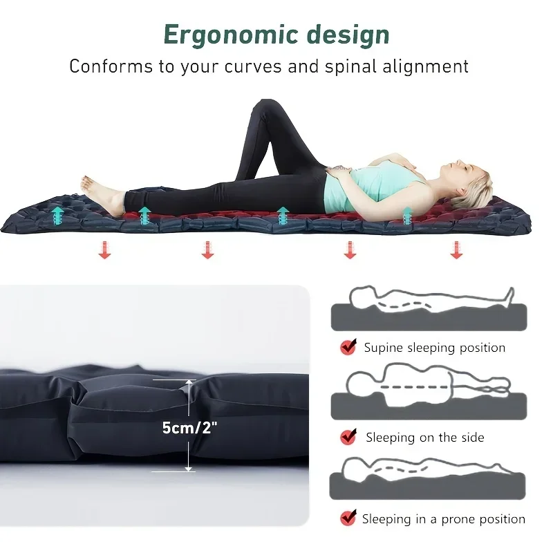 

Outdoor Pad Mat Waterproof Pillow Cushion Trekking Mattresses Sleeping Furniture Camping Air Ultralight Inflatable Bed Hiking