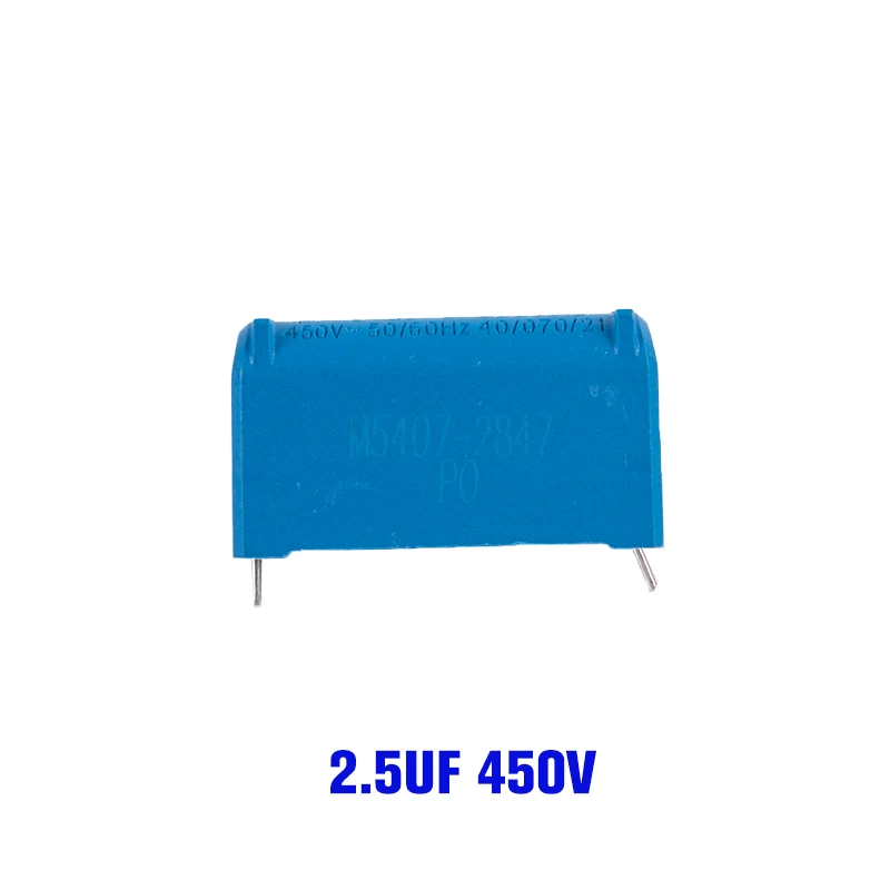 

Конденсатор пусковой BM CBB61 синего цвета