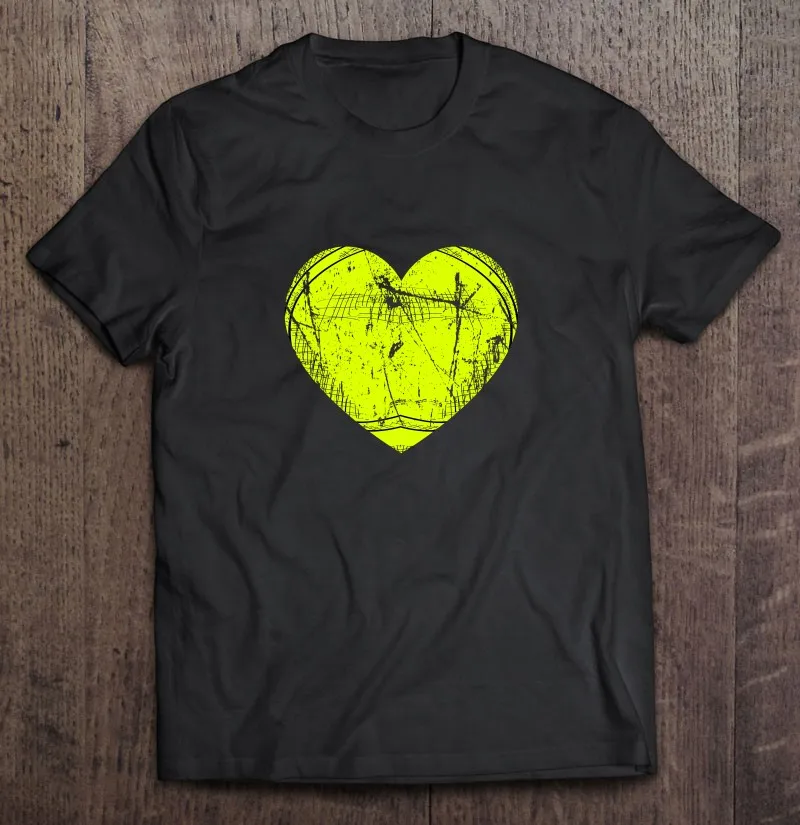 

Винтажная футболка с эффектом потертости для любителей тенниса, сердца, Мужская футболка большого размера, Мужская футболка с собственным ...