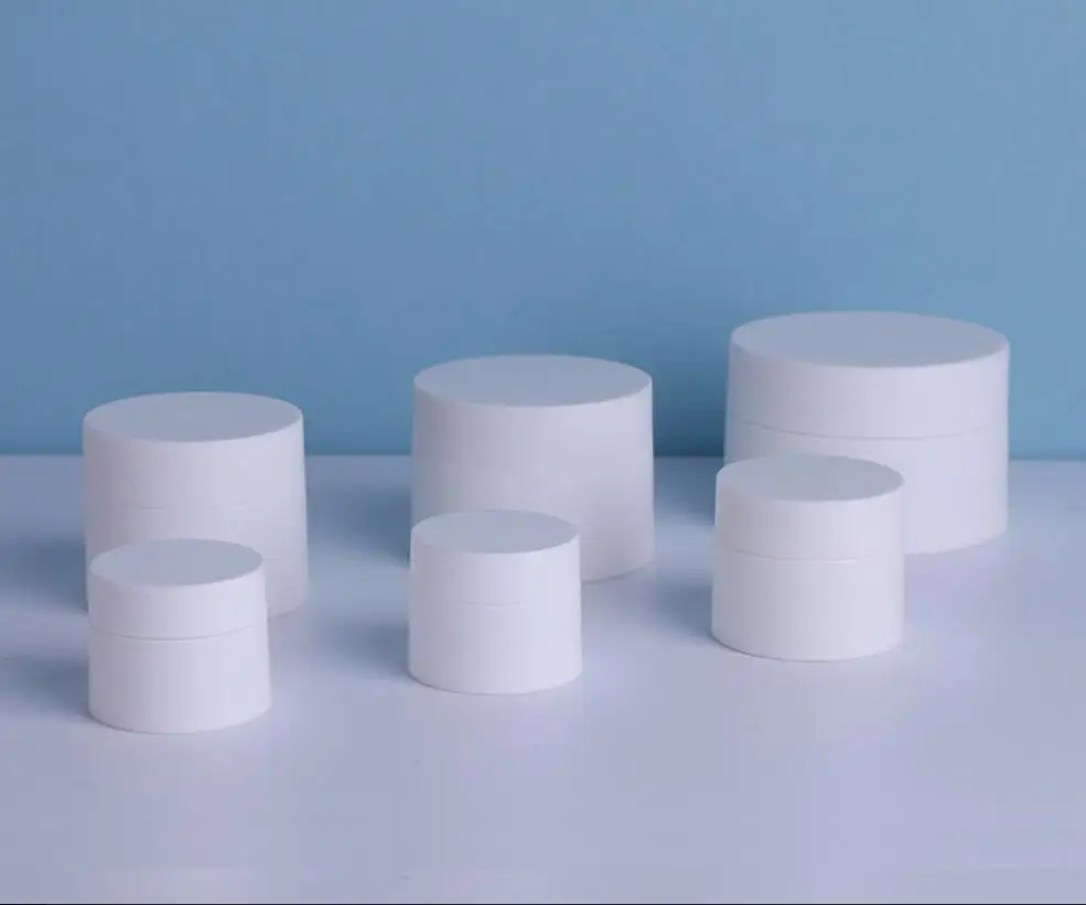 Белая пластиковая банка 50 г Оловянная Сыворотка для глаз образец крема эссенции