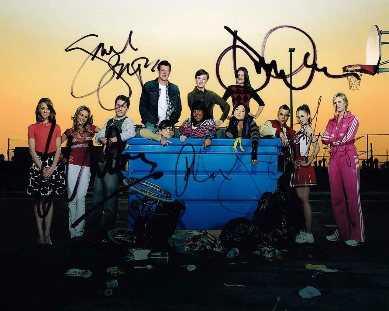 Glee cast TV Series подписанная фотография, Художественная печать, Шелковый плакат, домашний Настенный декор 24x36 дюймов