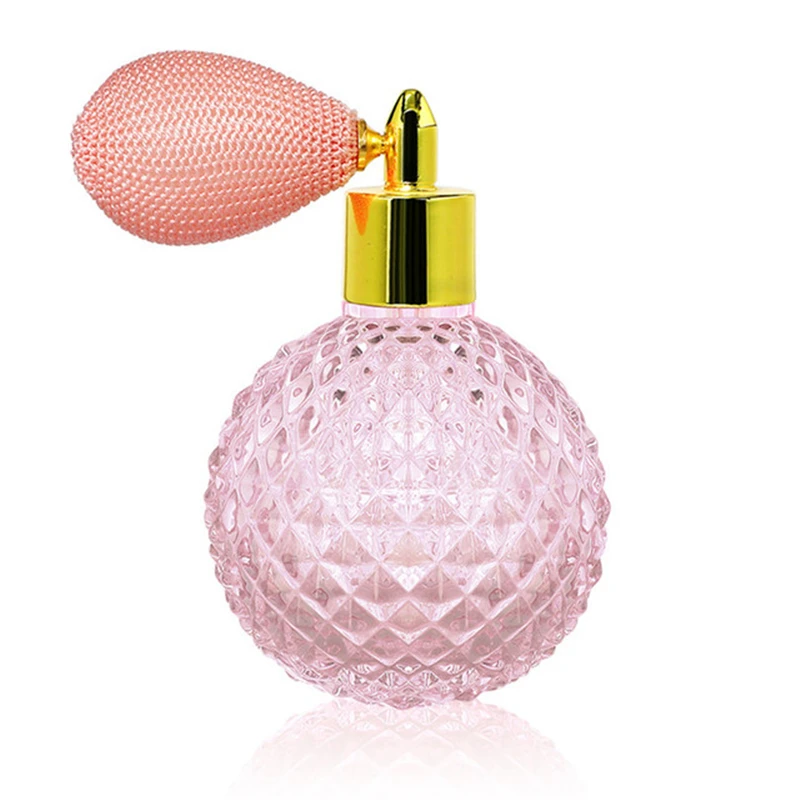 

100ml Crystal Art Vintage Style Empty Refillable Perfume Atomizer Long Tassel Spray Bitter Bottle With Air Bag