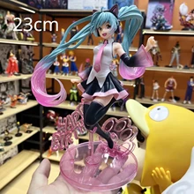 애니메이션 미쿠 귀여운 카와이 가상 가수 미쿠 만화 동상 피규어, PVC 액션 피규어, 20 ~ 25cm, 신제품