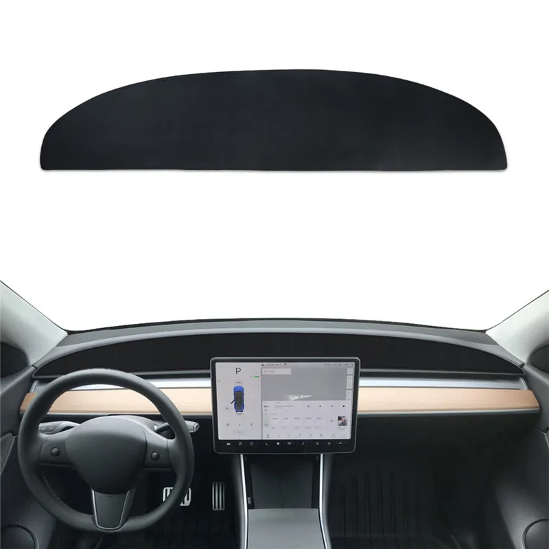 

Декоративная подушка для приборной панели LHD, нескользящий коврик для приборной панели Tesla Model 3, Y 2017-2022, аксессуары для интерьера автомобиля
