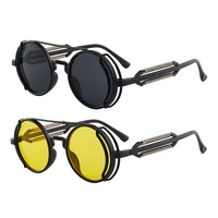 punk steampunk sunglasses retro mens brand designer round punk eyewear gothic style products women uv400 sunglasses