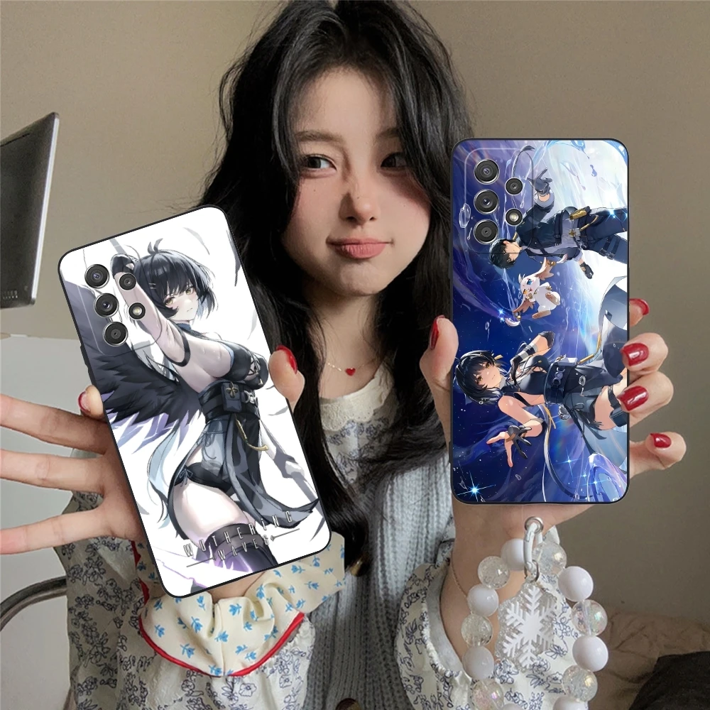 Wuthering Waves Rover Mobile Cell Phone Case for Samsung Galaxy A91 73 71 70 54 53 52 34 24 23 21 S 5G Black Cover Shell