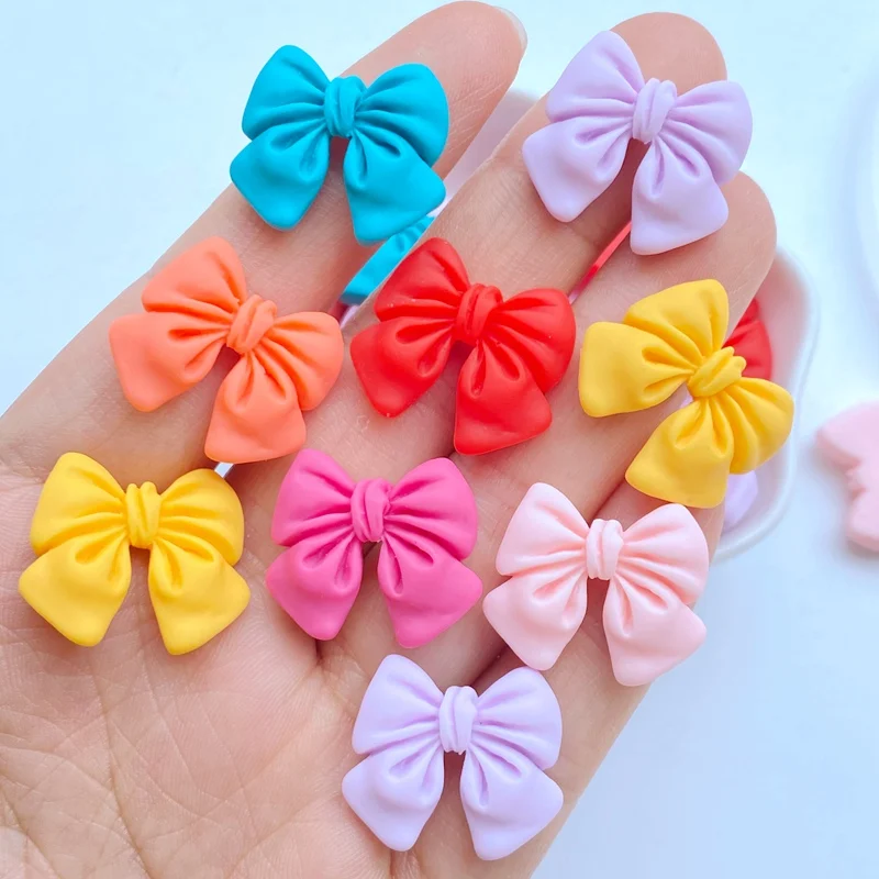 

10pcs 3D Resin Nail Cute mixed color bow tie Nail Parts Accessories Kawaii DIY Nail Art Decoration