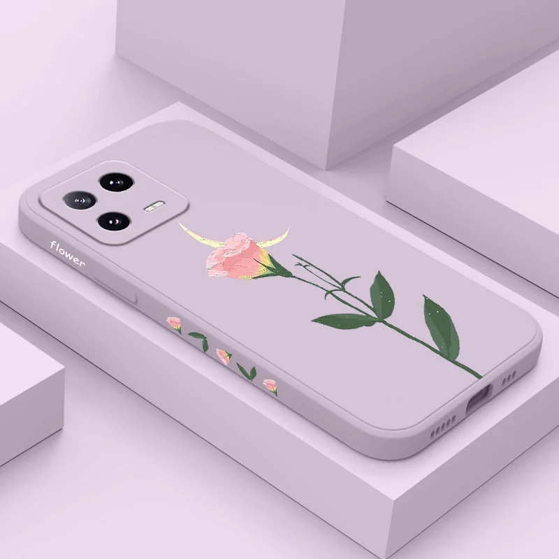 

Single Flower Phone Case For Xiaomi Mi 13 12 12X 12T 12S 11 11T Ultra 10 10T 9 9T 9SE 8 Pro Lite Liquid Silicone Cover