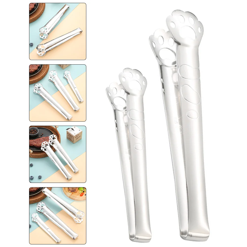 

2 Pcs Oyster Serving Tray Multitools Salad Tongs Spatula Metal Stainless Steel Tongs Pliers Snail Tongs